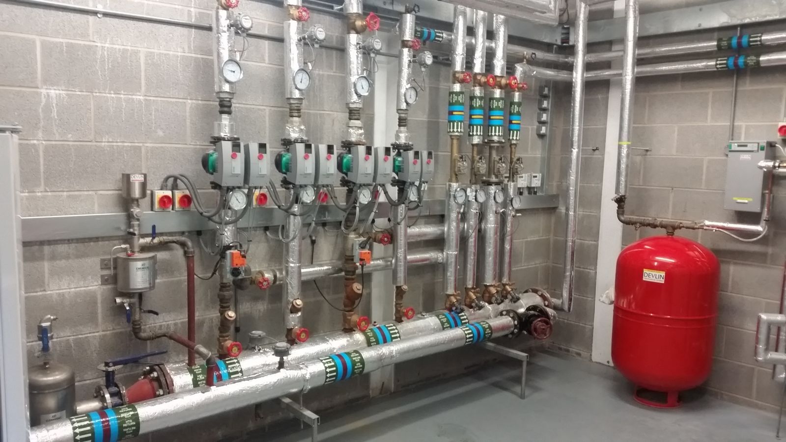 Plant room installed by Devlin Mechanical